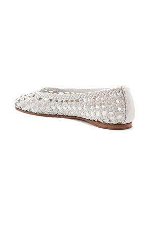 Ballerina in pelle intrecciata bianco sporco PALOMA BARCELO | 302401OFFWHITE